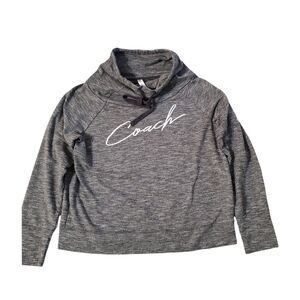 Team Beachbody Women's Gray COACH Cowl Neck Pullover Sweatshirt Medium‎